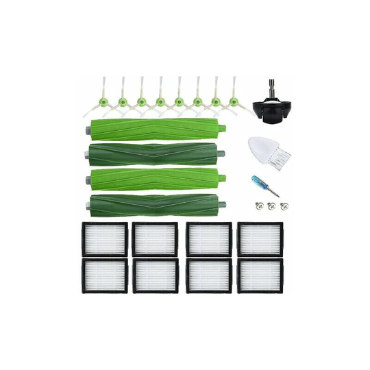 Joorrt - Accessory kit compatible with Roomba i7 i7+ / i7 Plus E5 E6 E7 series spare parts Pack of 2 main brushes + 6 filters + 6 side brushes
