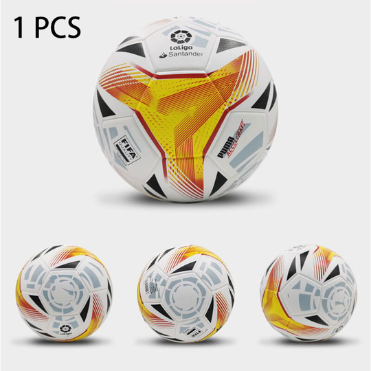 Sun Flowergb - Soccer ball, Standard 5 Football with net and pump, 21 22 La Liga standard training football High elasticity granulated anti-slip