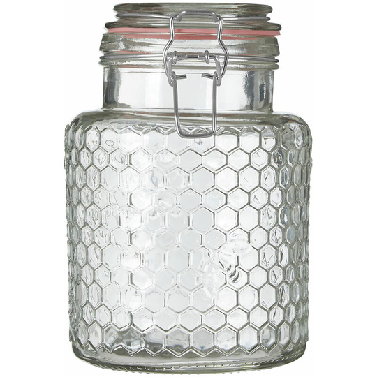 Premier Housewares - Apiary Pink Seal Small Glass Jar
