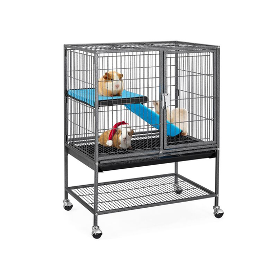 Yaheetech Single Unit Small Animal Cage, Black - black