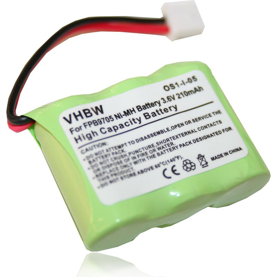 Replacement Battery compatible with Dogtra Containment Fence, EF-3000 Old Receiver, EF-3000 Pet Dog Collar Trainer (210mAh, 3.6V, NiMH) - Vhbw