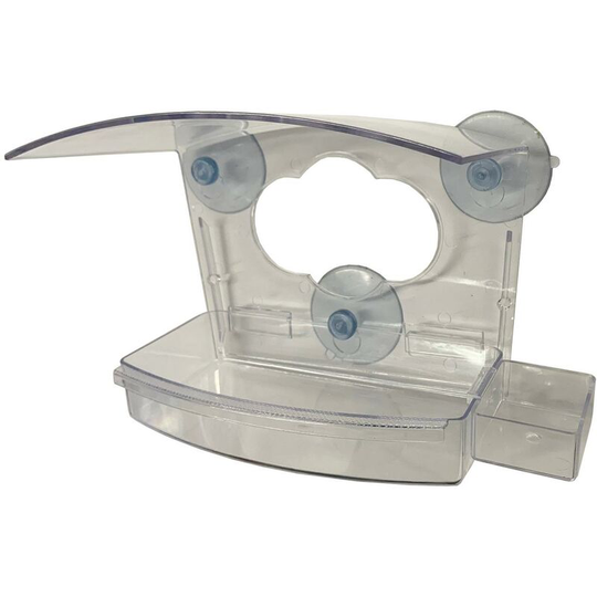 Clear View Window Bird Feeder for Fatball, Seed and Nuts with Water Dish