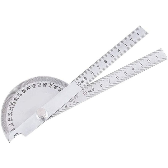 Angle Protractor, Adjustable Angle Ruler, Angle Protractor, Stainless Steel Protractor, Degree Protractor, Precision Double Rod Angle Finder Ruler
