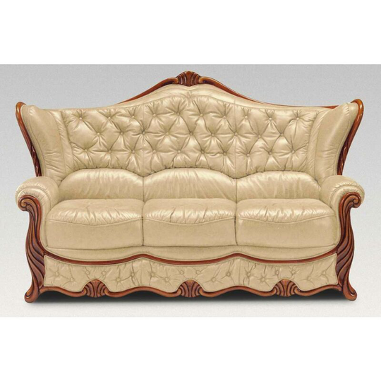 Christina 3 Seater Genuine Italian Leather Nut Sofa Settee Offer