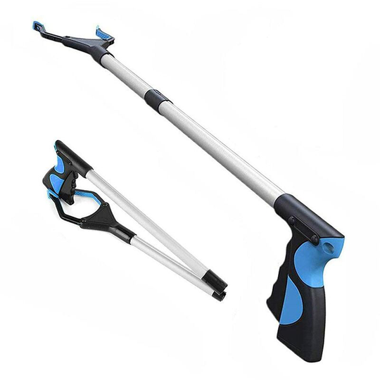 Grab Stick, Foldable Garbage Picker Long Arm Garbage Pickup Equipment (Blue) - Muff