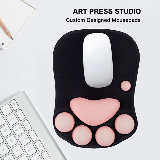 Ergonomic mouse pad with wrist rest, gel mouse pad with non-slip silicone base, computer mouse pad, gaming mouse pad