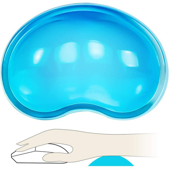 Litzee - Silicone Gel Wrist Rest Cool Hand Pillow Cushion,Heart-Shaped Translucence Cool Hand Pillow Cushion Reduce Wrist Fatigue Pain, Blue