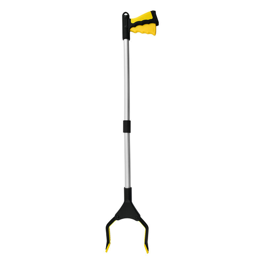 Aougo - Collapsible Scavenger Tongs, 82cm Extra Long Grasping Tongs for the Elderly, Lightweight and Convenient for Picking Up Garbage (Yellow)