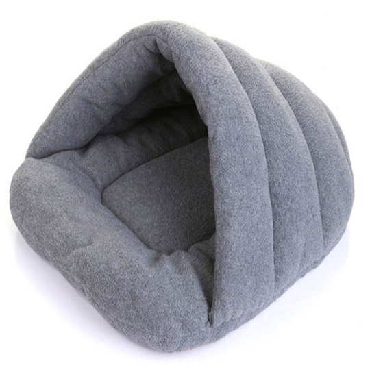 Pet Cat Puppy Sleeping Bag Warm Soft Dog Bed Cuddler House Pet Nest Cuddle Cave Dog Bed Sleeping Cushion for Pets, Grey l - Grey l