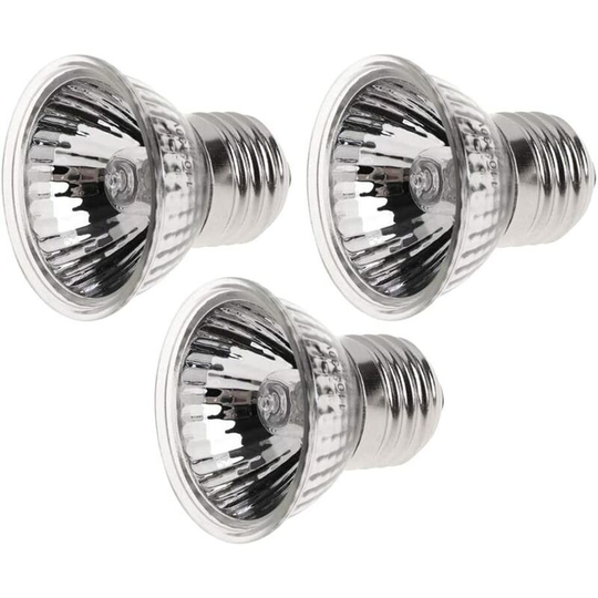 Naxunnn - Amphibian reptiles heating lamps - 3 pieces 25w uvb ceramic heating lamp uvb solar lamp with full spectrum E27 110-250v turtle lizard