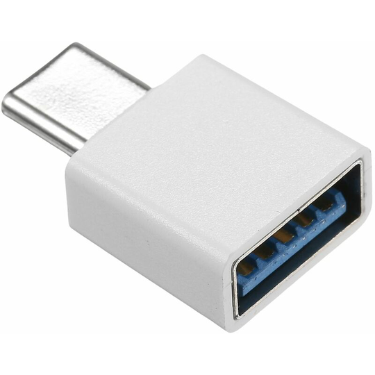 OTG Adapter Type-C to USB2.0 Adapter Portable Type-C Adapter Mini Size Plug and Play Wide Compatibility White,White,Type-C - White,Type-C