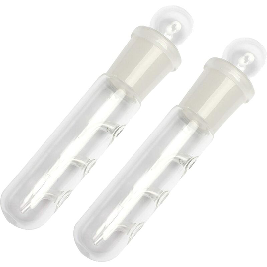 Bearsu - 2 Pcs Transparent Glass Planarian Trap, 3 Holes Planarian Leech Worm Trap Crystal Clear Tube, Leech Worm Tube for Cherry Shrimp Dwarf Fish