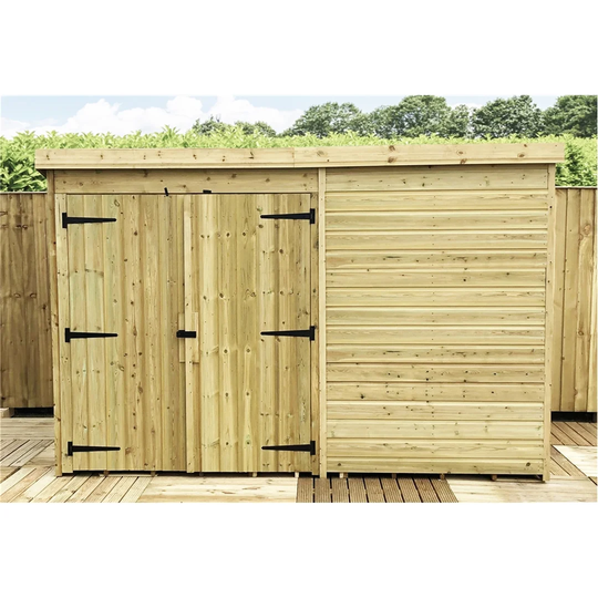 Scavotto 10 ft. W x 6 ft. D Solid Wood Garden Shed