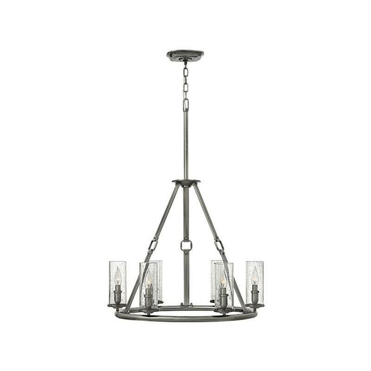 Elstead Dakota - 6 Light Multi Arm Chandelier Antique Nickel Finish, E14