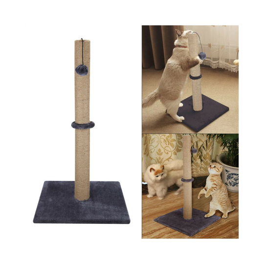 Grey Cat/Kitten Extra Tall Sisal Scratching/Scratcher Post?74CM ) UK