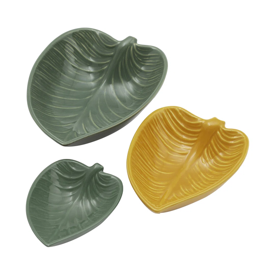 In the Forest 3 Piece Leaf Platter Set