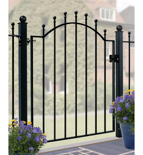 Begonia Ball Top Low Bow Metal Garden Gate