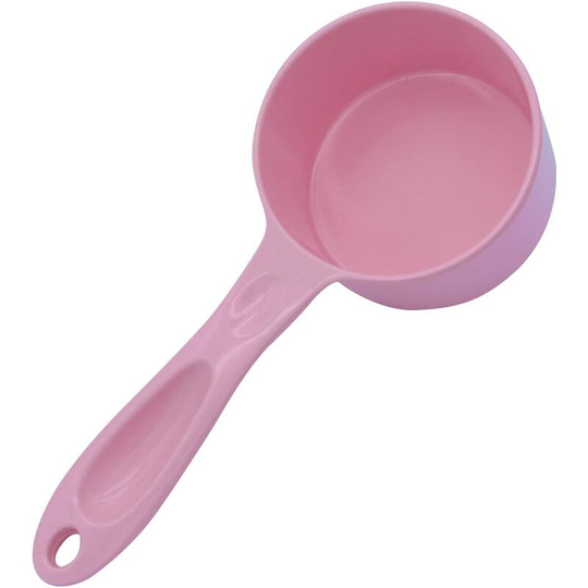 Dog Food Measuring Cup Plastic Spoon for Dog Cat and Bird Size m (Pink)
