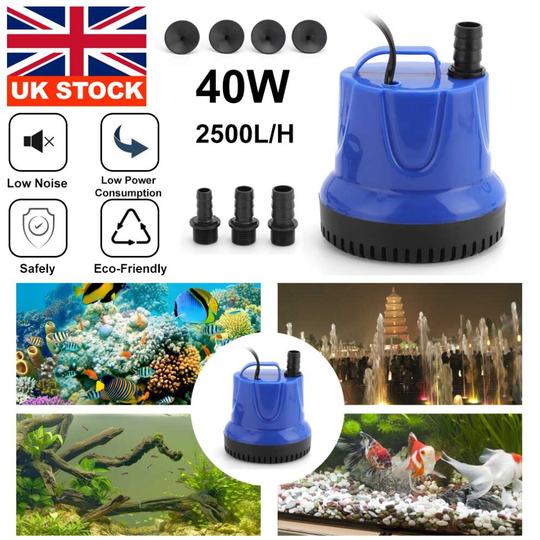 40W Water Pump Garden Fish Pond Pool Aquarium Tank Fountain Feature