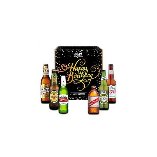 Happy Birthday Lager Collection by Traditional Beer Company a perfect lager beer gift for men and women for their birthday