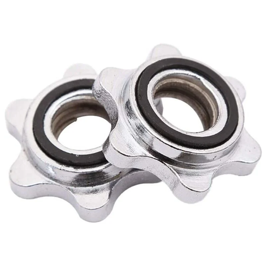 Dumbell Clamps Barbell Spinlock Collar Screw Clamps Hex Nut Replacement Screw for Dumbell Barbell Weight Lifting 2 pcs (Silver)