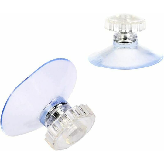 Set of 20 Small Transparent Suction Cups with Knurled Nuts ø 45 mm, Plastic Suction Cups for Toothbrush Holder, Shower Holder, Soap Box