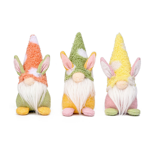 Easter Decoration Gnome, Pack of 3 Easter Rabbit Tomte Gnome Table Decoration Craft Gnome Decoration for Children Family Festive