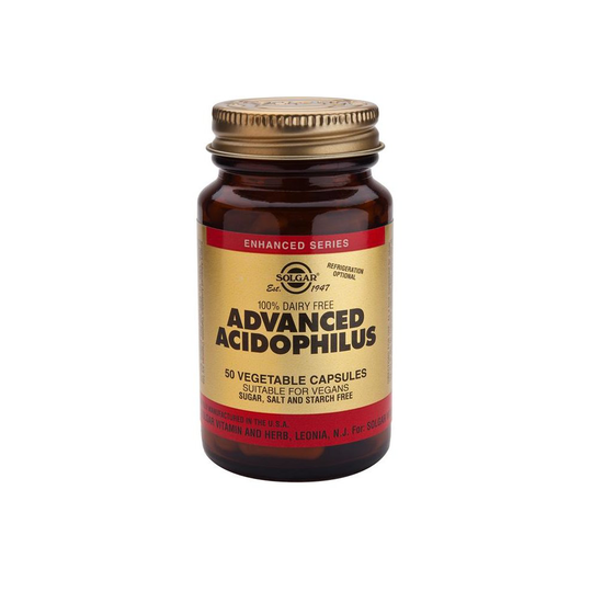 Solgar Advanced Acidophilus (Non-Dairy) Vegetable Capsules, 50