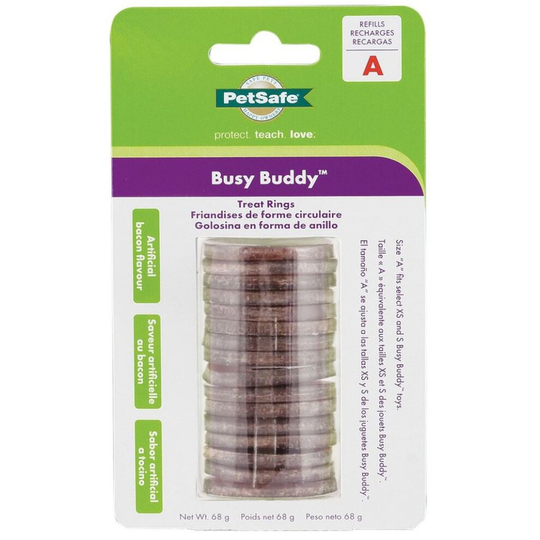 PetSafe Busy Buddy Gnawhide Rings Rawhide Bristle & Bouncy Bone Refills - Size A