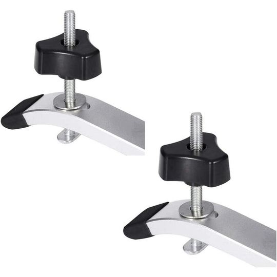 Turntable Set (2 Sets) Metal Fast Acting Holding Clamp Set for T-slot T-track Woodworking Tool