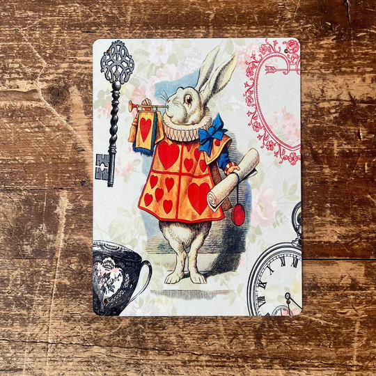 Alice In Wonderland, White Rabbit - Metal Wall Sign