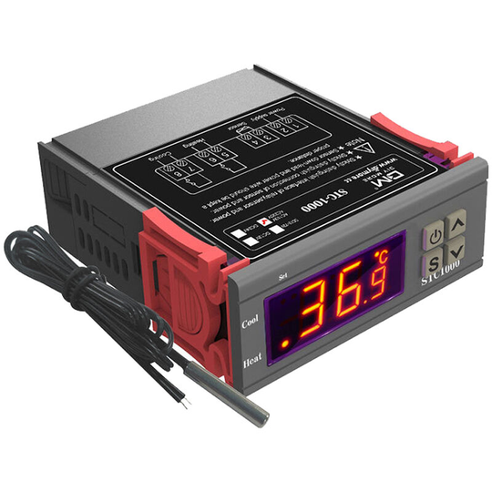 Lifcausal - Digital Temperature Controller Intelligent Temperature Regulator Refrigerator Support Heating Cooling Temperature Correction with Alarm