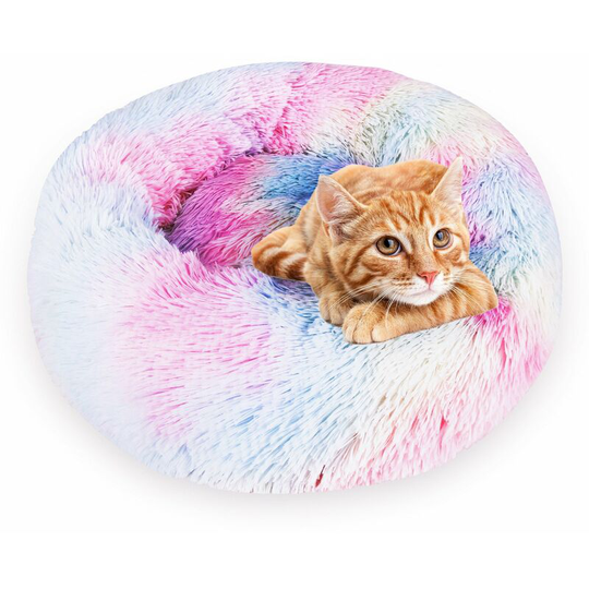 P0201140 Blusea Soft Plush Round Pet Bed Cat Soft Bed Cat Bed for Cats Dogs-Size XL