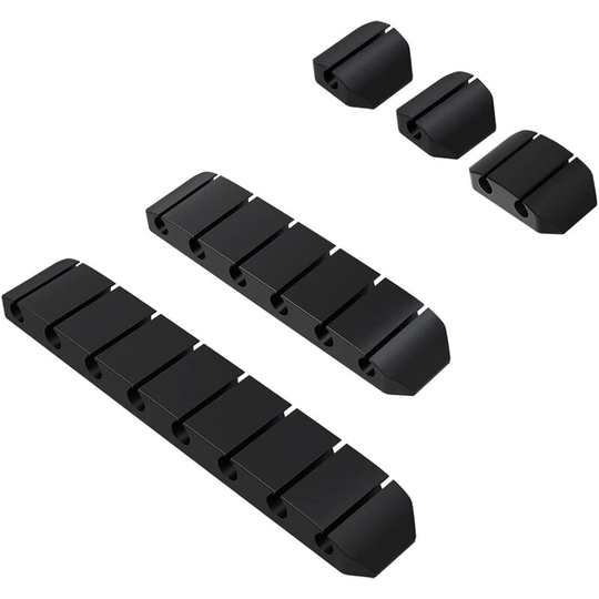 Perle Rare - Desktop Cable Organizer Clips, 5 Pieces Desktop Cable Management Clips Holder, Self Adhesive, Desktop Cable Tidy Tidy for Mouse, usb,