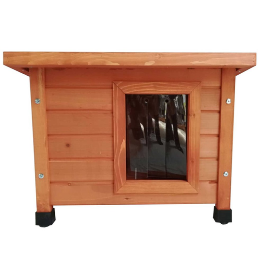 @Pet Outdoor Cat House Wood Brown Garden Den Pet Kennel Shelter Kitten Cabin