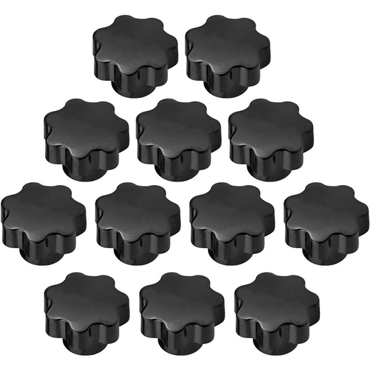 Betterlifegb - bette 12 Pack Universal M8 Female Thread Clamp Shaped Handle Knob, Star Head Clamp Nuts Knob, Female Clamp Knob