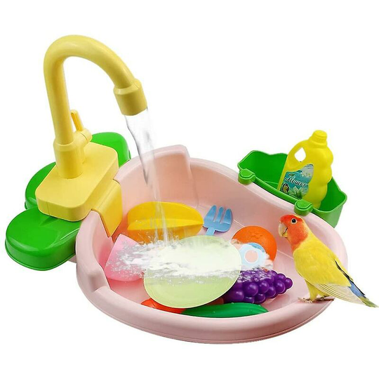 Bird Bath. Bathtub Sink Toys. Automatic Birds Bird Feeder With Tap. Bird Shower - ssxjv