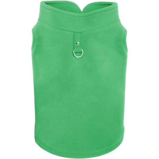 Winter clothing in fleece for dogs - to keep warm - for domestic animal - green - size s
