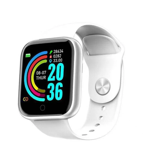 Smart Watch, Fitness Tracker 1.3' Touch Screen Fitness Watch with Heart Rate Sleep Monitor(White) - Muff