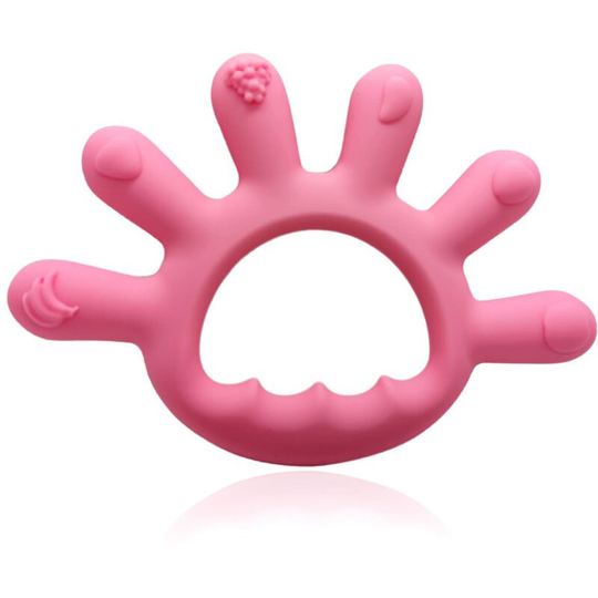Teething Toys for Baby, Six Finger Soothing Teether for Babies, bpa Free, Stimulates and Massages Sore Gums
