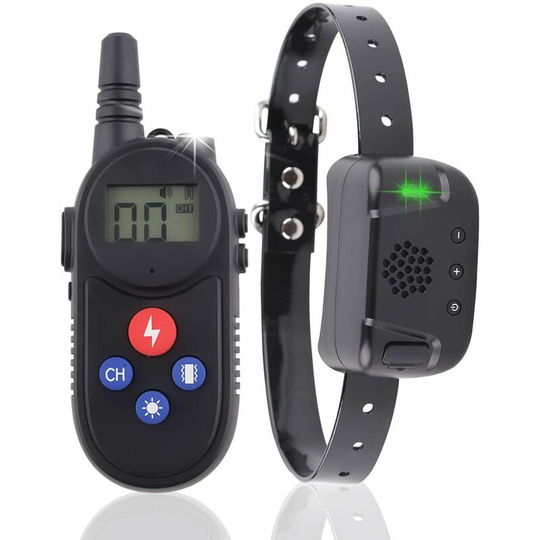 Remote Dog Training Collar, Rechargeable Safe Electric Pet Trainer Waterproof with Remote Control 4 Tonal Vibration Modes Scope 800 Meters