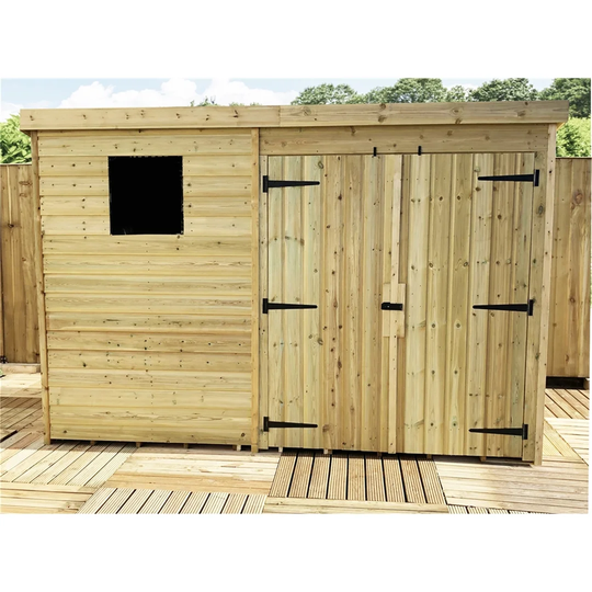 Kruetzen 10 ft. W x 7 ft. D Solid Wood Garden Shed