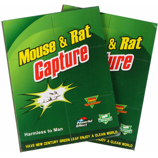 Monly - Mouse Trap, Effective Rat Trap, Mouse Catcher - 10 Sticky Glue Slabs - Green, Large Size 21 x 32 cm - For Home and Garden
