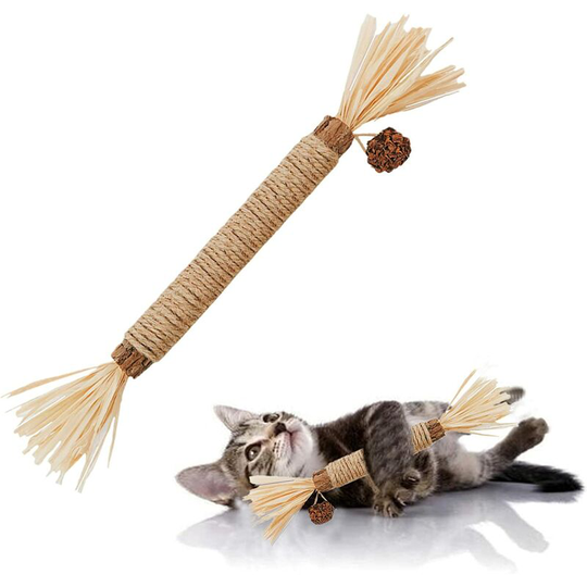 Perle Rare - Silvervine Cat Toys Kitten Chew Stick Catnip Treat Toy 10Pack Kitty Natural Stuff with Catnip for Interior Teeth Cleaning Dental Snack