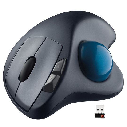 Logitech Trackman M570 Wireless Cordless Mouse with Trackball for Windows, Mac OS - Black - 910-001799