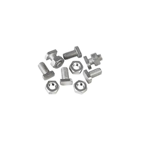 Ambassador Cropped Head Bolts And Nuts (Pack Of 20) (One Size) (Silver) - Silver