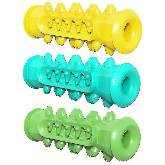 Dog Molar Toothbrush Toys Chew Cleaning Teeth Toy Puppy Dental Care Extra-tough Pet Cleaning Toy Yellow- Aespa
