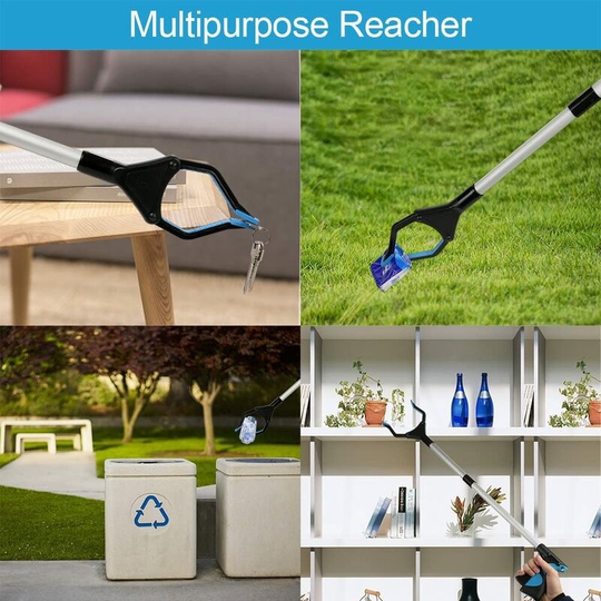 Tools, 32 Inch Folding Inlet Folding Inlet, Long Armrest Claw Claw Arm Reaching Garbage Pickup Auxiliary Tool, Trash Picker, Arm Extension (Blue)