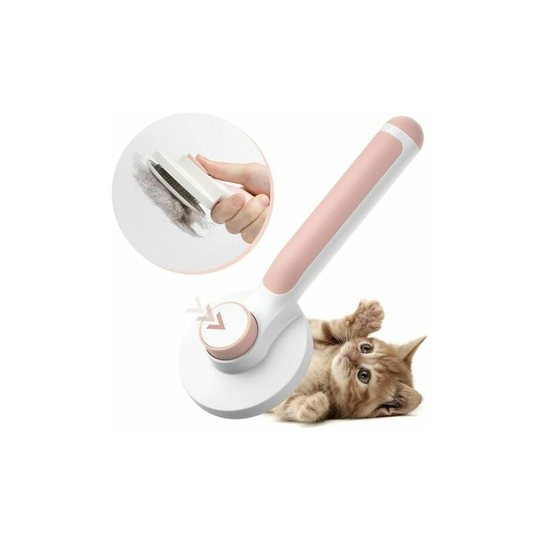 Dogs Cats Brush, Self-cleaning Dead Hair Brush for Cats Long Short Haired Dogs to Effectively Remove Up to 95% of Dead Hair and Hair Tomentose