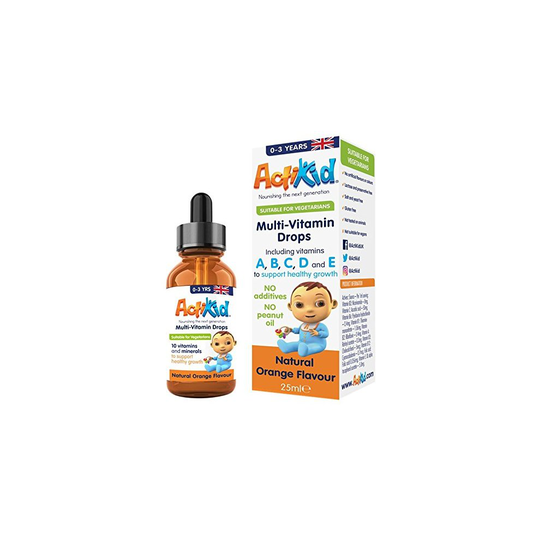 ActiKid Multi-Vitamin Drops 25ml, Gelatine free (vitamin drops for babies, infants and children)